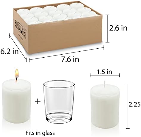 15 Hours White Votive Candles for Weddings Parties Spa Birthdays and Baby Shower, Set of 20 Unscented Bulk Candles for Restaurants and Home Decoration - Image 7