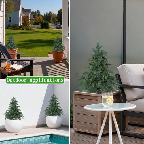 Artificial Topiary Trees, Cypress Tree 24in - Image 7