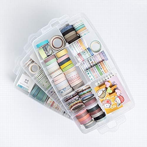 Sooyee Craft Storage Organizer,Hot Wheels Case,Sewing Box,3-Tier Plastic Organizer Box with Dividers, Storage Containers for Organizing Art Supplies, Fuse Beads,Washi Tape, Kids Toy,Blue
