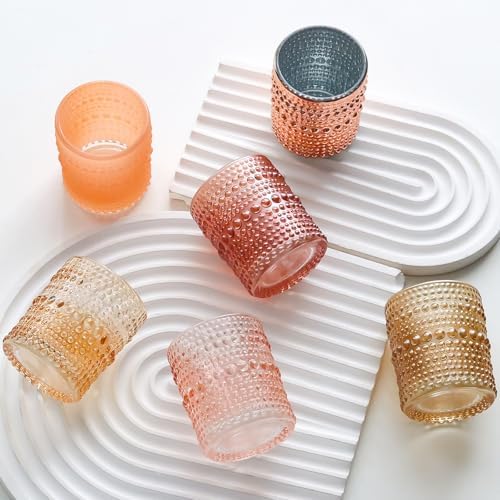 WDHODEC Pink Votive Candle Holders Set of 12 - Vintage Hobnail Glass Tealight Holders for Wedding, Valentine's, Party Table Centerpiece Decor - Image 7