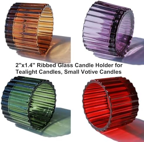 VOHO 24pcs Multicolor Votive Candle Holders for Centerpiece Decorations - Image 7