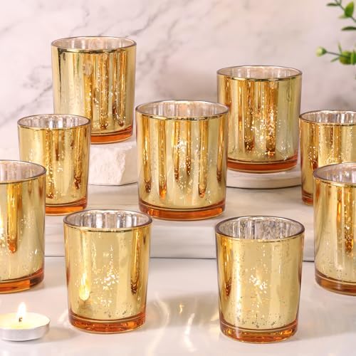 24pcs Assorted Gold Votive Candle Holders for Wedding Table Centerpieces - Image 6