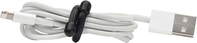 Nite Ize 4-Pack Gear Tie Reusable Rubber Twist Tie, 3" - Black (6-Pack)