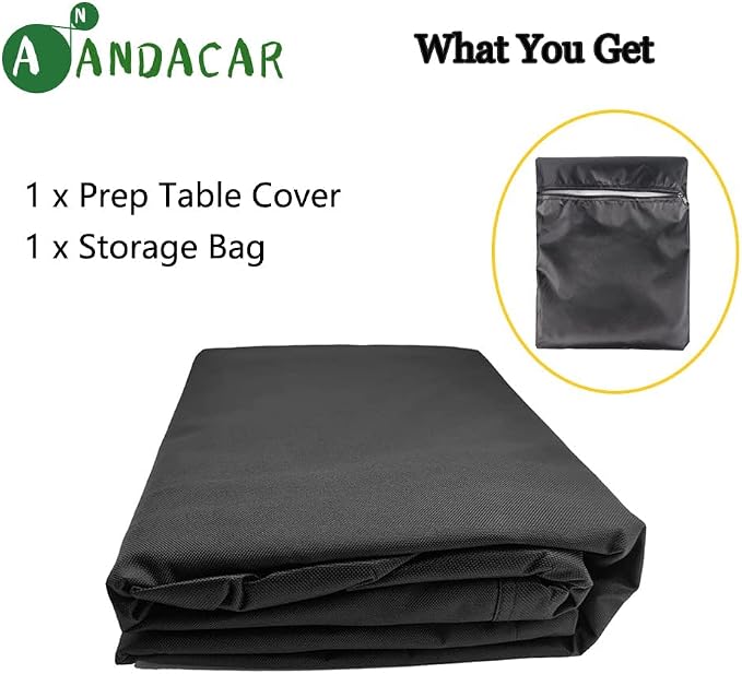 Outdoor Prep Table Cover for Expert Grill Outdoor Food Prep Cart, 46inch BBQ Grill Cart Cover Waterproof Buffet Grill Table Bar Tool Carts Covers - 46"Lx25"Wx40"H, Black