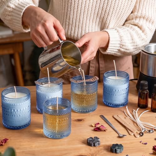 DARJEN 12 Pcs 8oz Glass Candle Jars with Lids, Candle Tins-Blue - Image 7