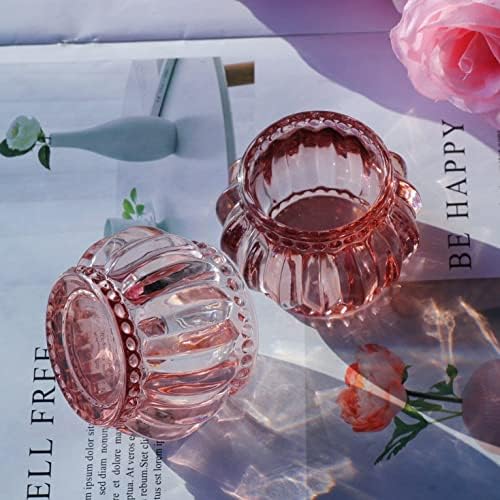 Woho 6pcs Rose Gold Tealight Candle Holder, Tea Light Holder for Valentines - Image 7