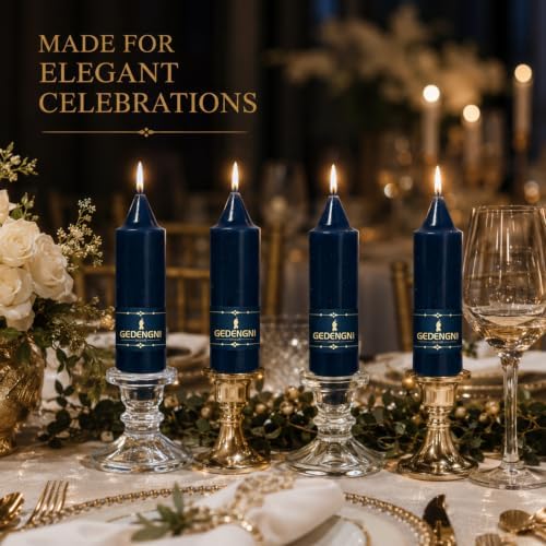 Candlesticks Short Taper Candle,5inches Navy Blue Candle Sticks Dripless Tapered Candles for Home Decor Weddings Festive Party Holiday - Image 7