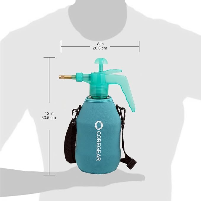 (Ultra Cool™ XLS) USA Misters 1.5 Liter Mister & Sprayer Personal Water Pump with Full Neoprene Jacket and Built-in Carrying Strap