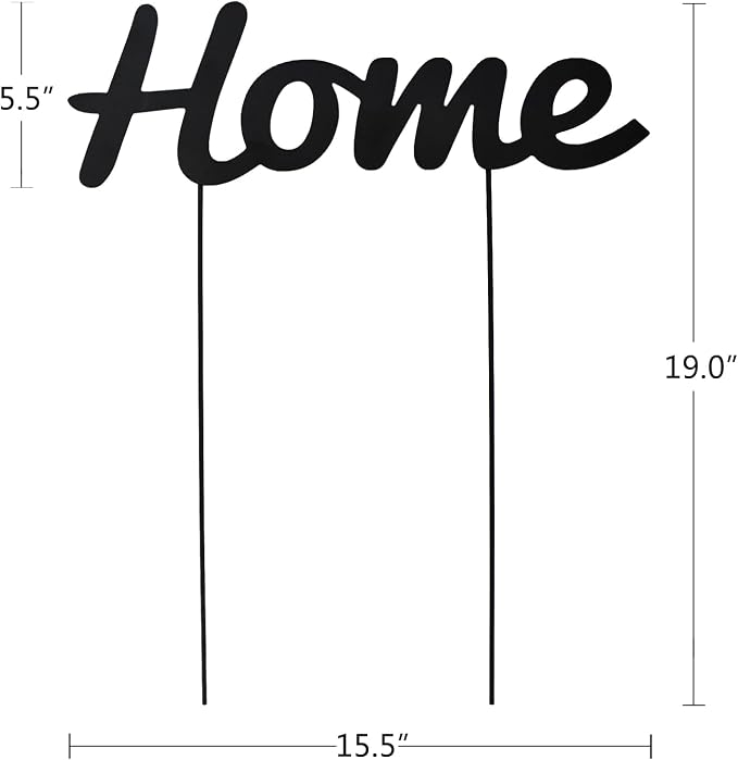 Metal Letter Welcome Yard Sign with Stake Outdoor Decorations Garden Lawn Front Porch Outside Letter Yard Sign Garden Stake Decor (Home)