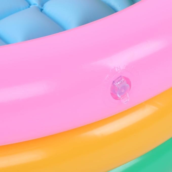 Kiddie Pool, Baby Water Pool in Summer Children Soft Inflatable Swimming Pool Bright Color Baby Basin Pool (S)