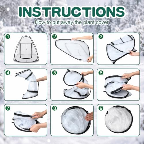 4 Pcs Plant Covers Freeze Protection, 28 x 28 x 30 in, White - Image 6