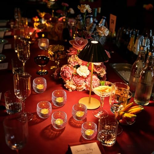 Gurfuy Clear Glass Votive Candle Holders 6 Set - Image 7
