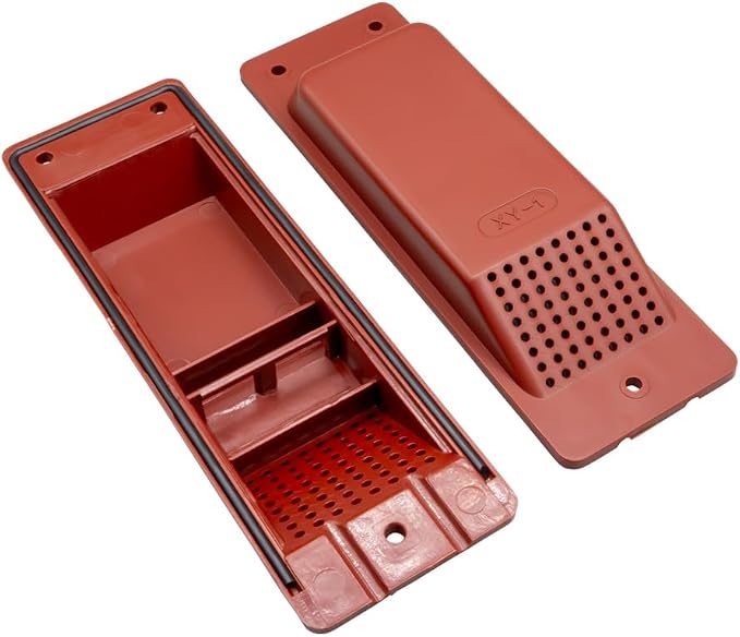 Mytee Products Shipping Container Air Vent - Cross Flow Ventilation for Shipping Container - ABS Plastic Air Vent with Rubber Seal & Water Protection - Shipping Containers Accessories (Red)