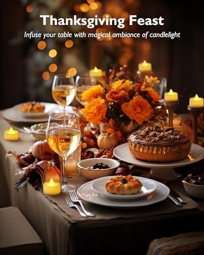 Homemory 12-Pack Flameless Tea Lights Candles Battery Operated, 200+ Hours - Image 6