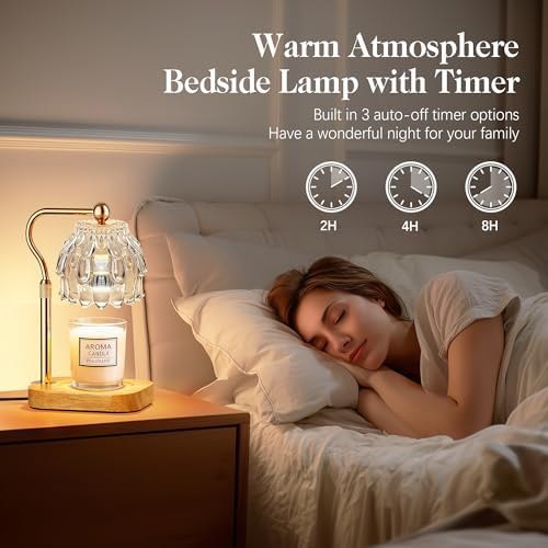 Candle Warmer Lamp with Timer Dimmer, Wax Melts Warmer Lamp for Gift, Clear - Image 6