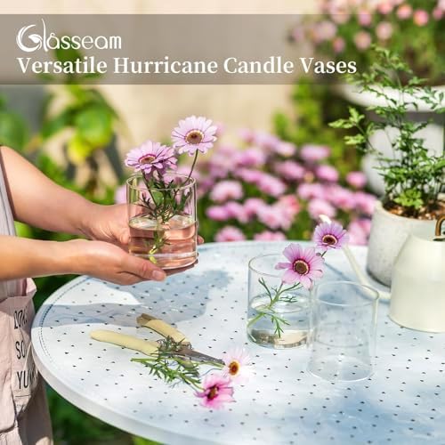 Glasseam Glass Cylinder Vase for Centerpiece, 12Pcs Small Clear Flower Vase - Image 6