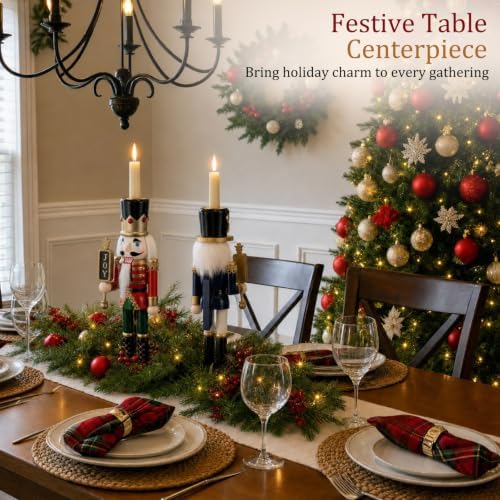 2 Pcs Christmas Nutcracker Candle Holder Nutcracker Candlestick - Image 6