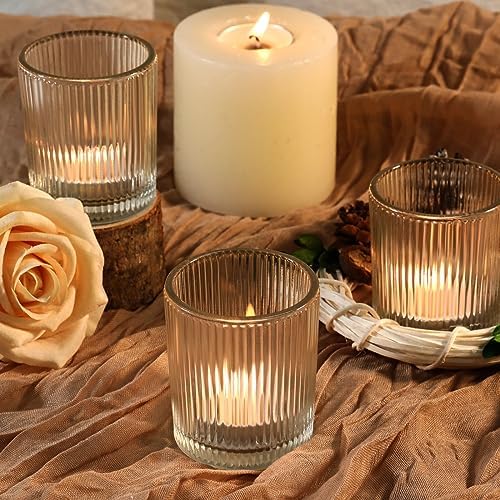 24 Pack Votive Candle Holders, Clear Tea Lights Candle Holder for Wedding - Image 6
