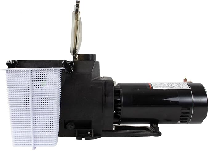 Rx Clear Super Hi-Flow 1-1/2 HP In-Ground Pool Pump | 48 Frame Motor | 115/230 Volts | See-through Strainer Lid | High Efficiency