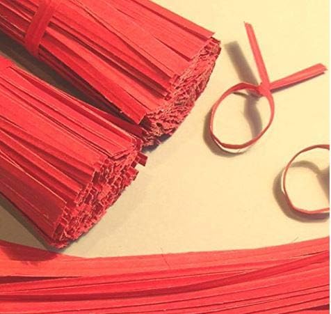 Weststone 2000pcs Paper Coated Red 7" x 5/32"(4mm) Twist Ties
