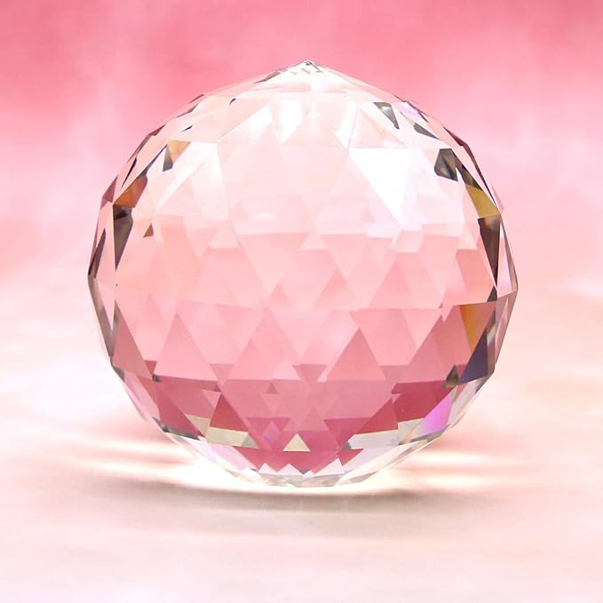 Clear Crystal Ball Prism Window Rainbow Maker Window Prisms Suncatcher for Feng Shui, (60mm /2.4inch)