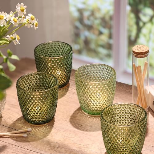 Volens Colored Green Votive Candle Holders 12pcs Tealight Candle Holder - Image 6