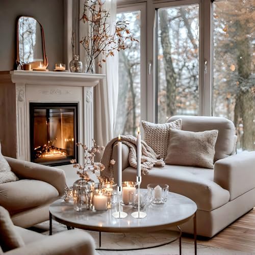 Silver Candlestick Holders,Metal Taper Candle Holders,Bulk Set of 15 - Image 7