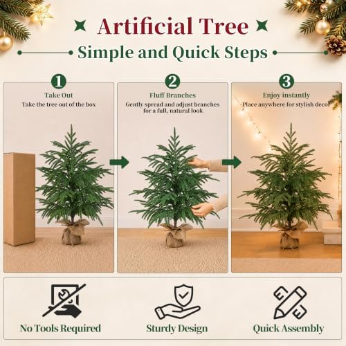2 Pack 2FT Artificial Norfolk Pine Tree with Pot - Image 7