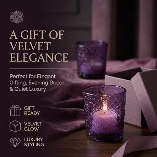 Purple Mandala Glass Tealight Holders, 6 Pack - Image 7