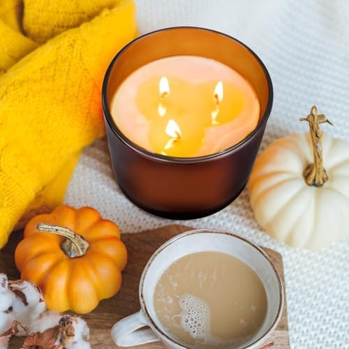 SHOWIN 8 OZ Thick Candle Jars for Making Candles 15 Pcs, Empty Amber Jars with Wood Lids for Candle Making, Sample Container, Frosted Brown - Image 6