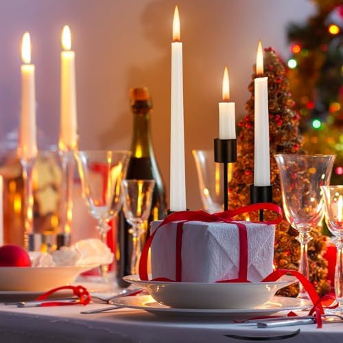 36 Pack White Taper Candles, 6-7 Hours Burn Time, Unscented and Smokeless, 4/5 x 10 Inch Dinner Candle Set for Household, Wedding, Party and Home Décor Candlesticks - Image 7