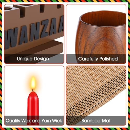 DERTE 10 Pieces Kwanzaa Kinara Candles Set Kwanzaa Celebration Decoration - Image 7