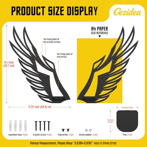 GEZIDEA Metal Wall Candle Sconce Holder Set of 2 Wall Mount Candle Holder Black Modern Wall Candle Sconces Hanging for Bedroom Living Room Farmhouse Fireplace Wedding Hanging Art Decorations Or Candle - Image 7