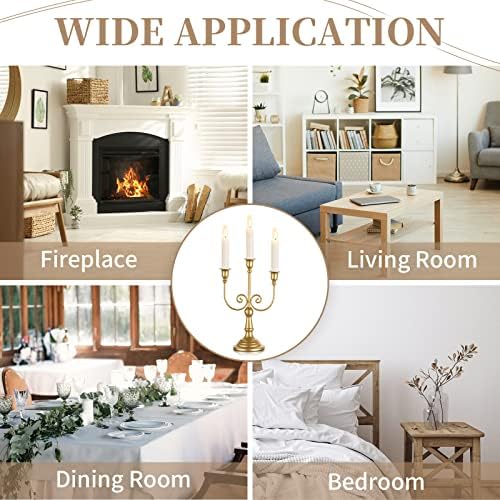 Sziqiqi Gold Candelabra Candle Holders for Wedding Christmas, 3 Arms - Image 7