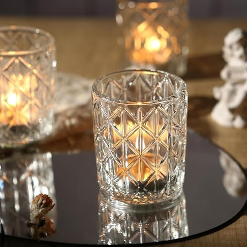 48 Pack Votive Candle Holders, Glass Clear Small Tea Light Candle Holders - Image 7