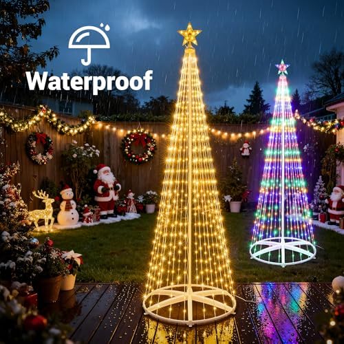 Outdoor Christmas Tree, 8.2FT 406 LED Color Changing Lights - Image 7