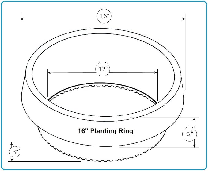 14-Pack 16-inch Planting Rings – Deep Watering Basin & Garden Edging.