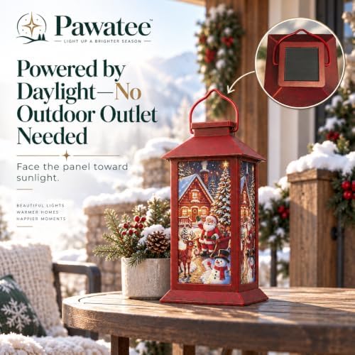 Christmas Solar Lanterns Outdoor Waterproof, Hanging Lights Garden Decor - Image 6