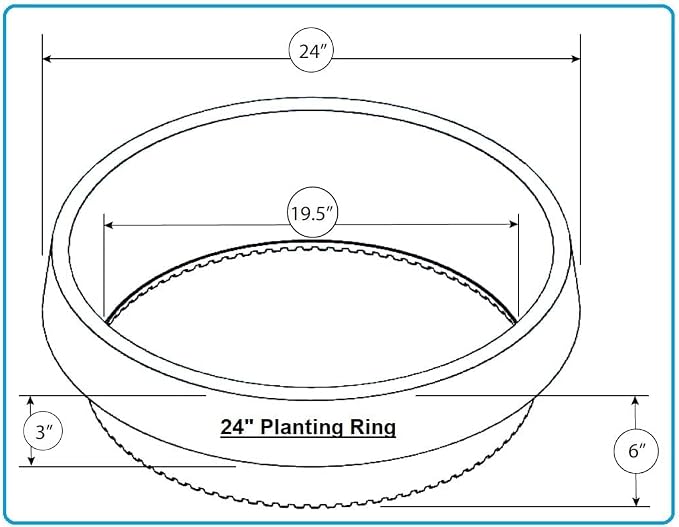 6-Pack 24-inch Tree Planting Rings – Deep Root Watering Basin & Edging.