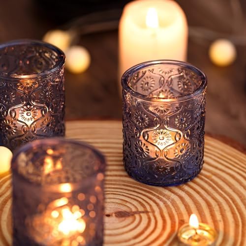 Volens 24pcs Blue Votive Candle Holders for Table Centerpiece, 2.16"x2.65"H - Image 6