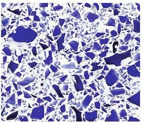 Terrazzo Grade Decorative Aggregate Stones for Countertops, Terrazzo Flooring, Outdoor Gardens, etc. (5 pounds, Dark Blue Glass)