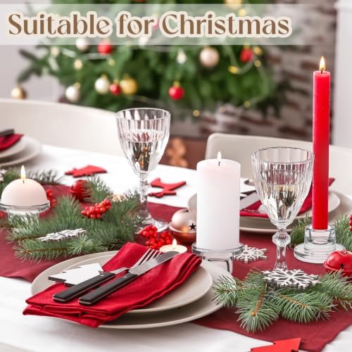 6 Pcs Glass Taper Candle Holders Candlestick Holders - Image 6