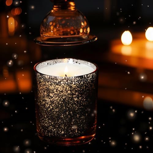 SHOWIN 10 OZ Thick Candle Jars for Making Candles 15 Pcs, Empty Jars with Wood Lids for Candle Making, Sample Container, Rose Gold - Image 6