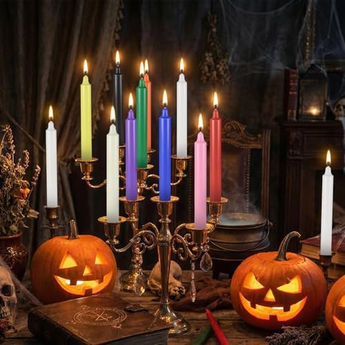 40 Pack 4 Inch Spell Chime Candles,Multi-Colored Taper Candles,10 Colored - Image 7