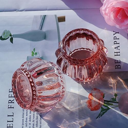 Woho 12pcs Rose Gold Tea Lights Candle Holder, Tealight Holder for Wedding - Image 7