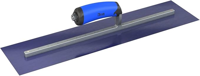 Bon 67-185 Steel City Finish Trowel - Square - Blue Steel - 20 X 5 - Comfort Grip