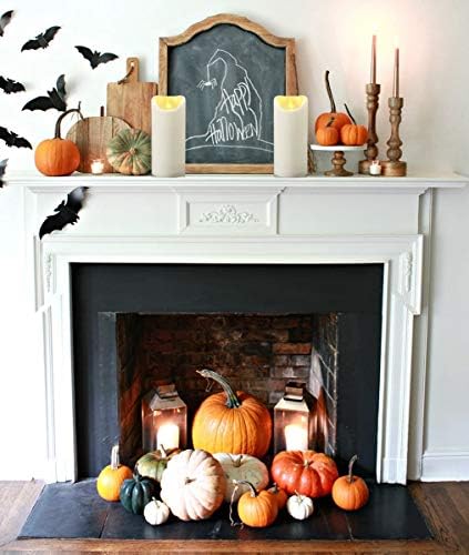 2 PCS 3"x7" Outdoor Waterproof Flameless LED Pillar Candles with Remote Timer, Battery Operated Electric Flickering Plastic Fake Candle for Halloween Christmas Lantern Decorations (Ivory) - Image 6