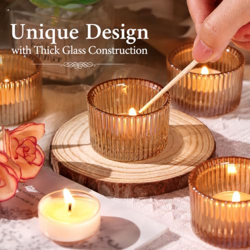 Lanttu 12 Pcs Gold Tealight Candle Holder 2'' x 1.4'' - Image 6