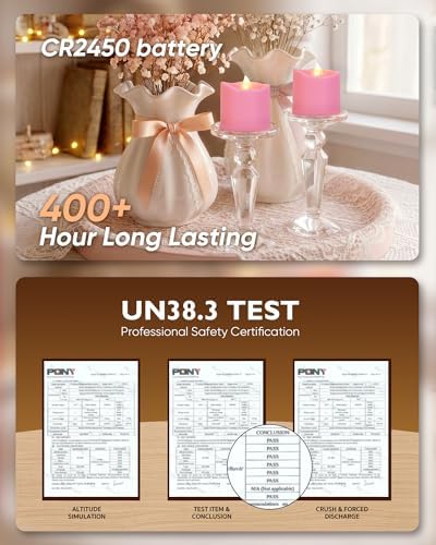 Homemory Pink Flameless LED Votive Tealight Candles & Timer Remote, 24Pack - Image 7
