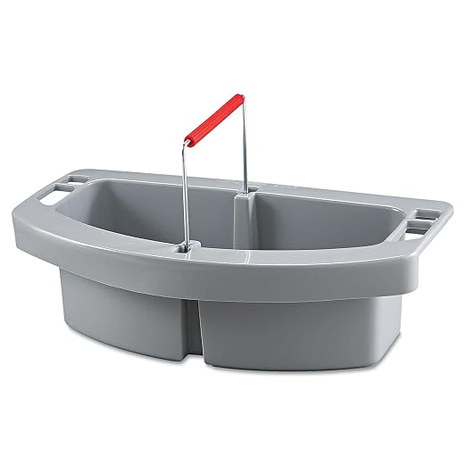 Rubbermaid Commercial BRUTE Maid Caddy compatible with BRUTE 44 GAL Containers, Gray, for Cleaning Tool Storage for Wipes/Spray Bottles/Brushes/Dustpans/Scrubbers/Gloves